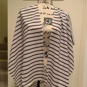 Cream/Black Striped Light Weight Cardigan